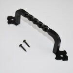 Poign�e - fabriqu�e en acier - quincaillerie rustique - 120 mm - sans plaque - vis incluses - finition ...
