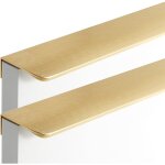 Poign�es d'armoire en or bross�, poign�es de porte de meubles invisibles, 2 pi�ces, poign�es de tiroir ...
