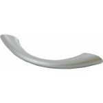 Poigne bombe fine avec insert pvc gris alu, l. 129mm, l. 10mm, p. 30mm, entraxe 96mm, 1 pice avec ...