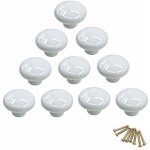 Poign�e - bouton rond en porcelaine, bouton de meuble, bouton de tiroir, bouton de placard, poign�e en ...