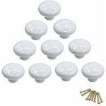 Poigne - bouton rond en porcelaine, bouton de meuble, bouton de tiroir, bouton de placard, poigne en ...
