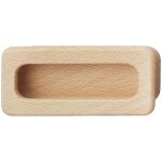 Poign�e coquille rectangulaire � encastrer et coller en h�tre naturel 110x50mm meuble cuvette cuisine ...