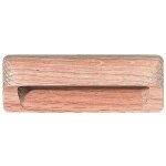 Poign�e cuvette classique ch�ne brut ponc� - longueur 110 mm. entraxe 64 mm - cadap