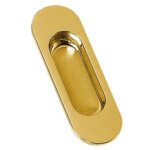 Poign�e cuvette ovale zamak finition dor� brillant 110 x 36 mm - 3922