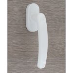 Poigne de fentre oscillo - battante pvc laqu blanc ral 9016 - secury - t