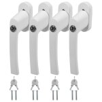 Poigne de fentre verrouillable poigne de fentre de scurit 2x cls serrure en aluminium blanc 4x ...