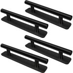 Poign�e de meuble autocollante 4 pi�ces acier inoxydable 128mm pour porte placard cuisine armoire noir ...
