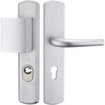 Poign�e de porte d'int�rieur salom� argent ? aluminium massif ? entraxe 70mm ? s�curit� renforc�e contre ...