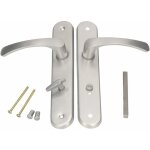 Poign�e de porte de 72 mm gauche droite wc argent� porte de toilettage porte de chambre longue plaque ...