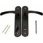 Poign�e de porte de 72 mm gauche droite wc noir toilettage porte de chambre longue plaque en aluminium ...