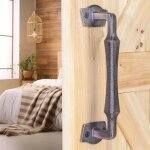 Poign�e de porte coulissante de 10 pouces porte de grange coulissante, portail, abri de jardin, garage, ...