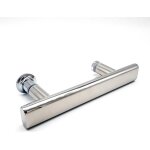 Poign�e de porte de douche chrom�e, entraxe des trous 145 mm, longueur 215 mm, adapt�e aux cabines de ...