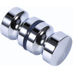 Poign�e de porte de douche de salle de bains, poign�e d'armoire de bouton de porte en verre simple en ...