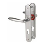 Hoppe - poign�e de porte d'entr�e - verona et cie - gris argent - cl� i - 195 mm - �paisseur de porte ...