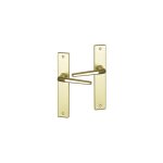 Ouvre&deco ? poign�e de porte d'int�rieur aluminium f2 ? plaque bdc 195mm ? fonction bec de cane sans ...