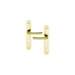 Poign�e de porte int�rieure design en aluminium f2 sur plaque cl� l entraxe 195 mm, pianosa