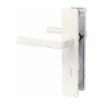 Poign�e de porte int�rieure - kaza - vachette - blanc alba - cl� l - 195 mm