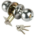 Poign�e de porte, ronde bouton serrure verrouillage porte, verrouillage par cl�s, taille du loquet 60 ...