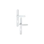 Hoppe ? poign�e de porte coulissante aluminium blanc 9010 ? plaque �troite � saillie r�duite ? norme ...