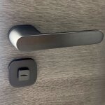 Secury - t - poign�es de porte sur rosace oblongue canon de fusil / gris anthracite - mod�le marina � ...