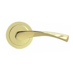 Poigne avec rosace (6, 5 cm) aspect laiton micel 07081