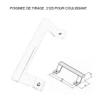 Poign�e de tirage alma pour coulissant - ral 9010 blanc - 2125 - 9010