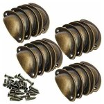 Poignes de tiroir et boutons de coquille rtro - meubles de meubles vintage - armoire porte tiroir - ...