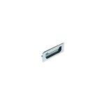 Poign�e zamac avec cuvette plastique - d�cor : chrom� - encastrement : 105 x 30 mm - entraxe : 96 mm ...