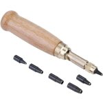 Poin�on de ceinture automatique perforateur rotatif multi - t�tes interchangeables en cuir pour bricolage ...