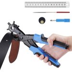 Poin�on en cuir 6 tailles couteau de poin�on de ceinture de revolver de pr�cision pour poin�onner les ...