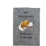 Pointer - une couverture de passeport pour chien, une couverture de document, un cadeau pour un voyageur ...