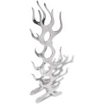 Le poisson qui jardine - prsentoir  vin 9 bouteilles en forme de flamme aluminium argent - argent