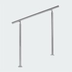 Le poisson qui jardine - rampe d'escalier, main courante, sur pied, 120 cm, en acier inoxydable - acier ...