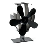 Le poisson qui jardine - ventilateur pour po�le � bois. 5 pales 23 cm de hauteur. - noir