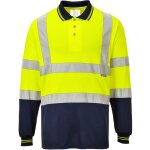 Polo bicolore manches longues jaune / marine 4xl Polo bicolore manches longues jaune / marine 4xl