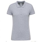 Polo de travail piqu� femme kariban 100% coton gris m