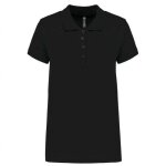 Polo de travail piqu� femme kariban 100% coton noir xxl