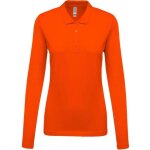 Polo de travail piqu� manches longues femme kariban 100% coton orange 3xl