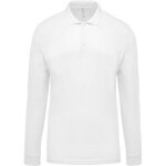 Polo de travail piqu� manches longues homme kariban blanc s