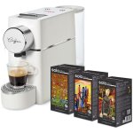Polti - machine  expresso coffea s18w, avec kit de 54 dosettes e. s. e, blanc, design, rservoir 850ml ...