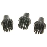 Polti - sos accessoire lot de 3 petites brosses noires pour nettoyeur vapeur sls00363, posls00363