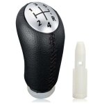 Pommeau de levier de vitesse manuel pour renault clio iii 2005 - 09, megane 2 laguna 2003 - 09, cuir ...