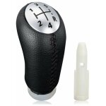 Pommeau de levier de vitesse manuel pour renault clio iii 2005 - 09, megane 2 laguna 2003 - 09, cuir ...