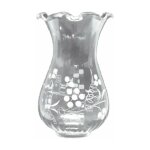 Pommiers abat - jour en verre 19x13cm transparent avec dessin bouche 5cm