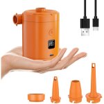 [jamais utilis�] pompe � air �lectrique rechargeable 5200 mah avec �cran num�rique, gonfleur rapide 280 ...