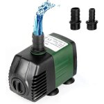 Pompe � eau submersible 25w 1500 l / h avec 2 buse pour aquarium, �tang, cordon 1, 5m, fontaines de jardin, ...