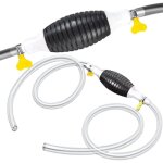 Pompe manuelle d?extraction pour carburant, eau et huile ? kit siphon avec poire d?aspiration, tuyau ...