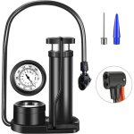 Pompe � pied v�lo, mini pompe � v�lo portable avec manom�tre pompe v�lo � pied double valve pour v�lo ...