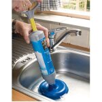 Pompe plongeur d'�vier avec ventouse pour lavabo wc tuyaux