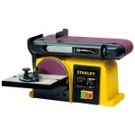Stanley - ponceuse d'tabli 370w base en fonte 2 en1 : disque 150mm et bande 100 x 914 mm sxbs914e